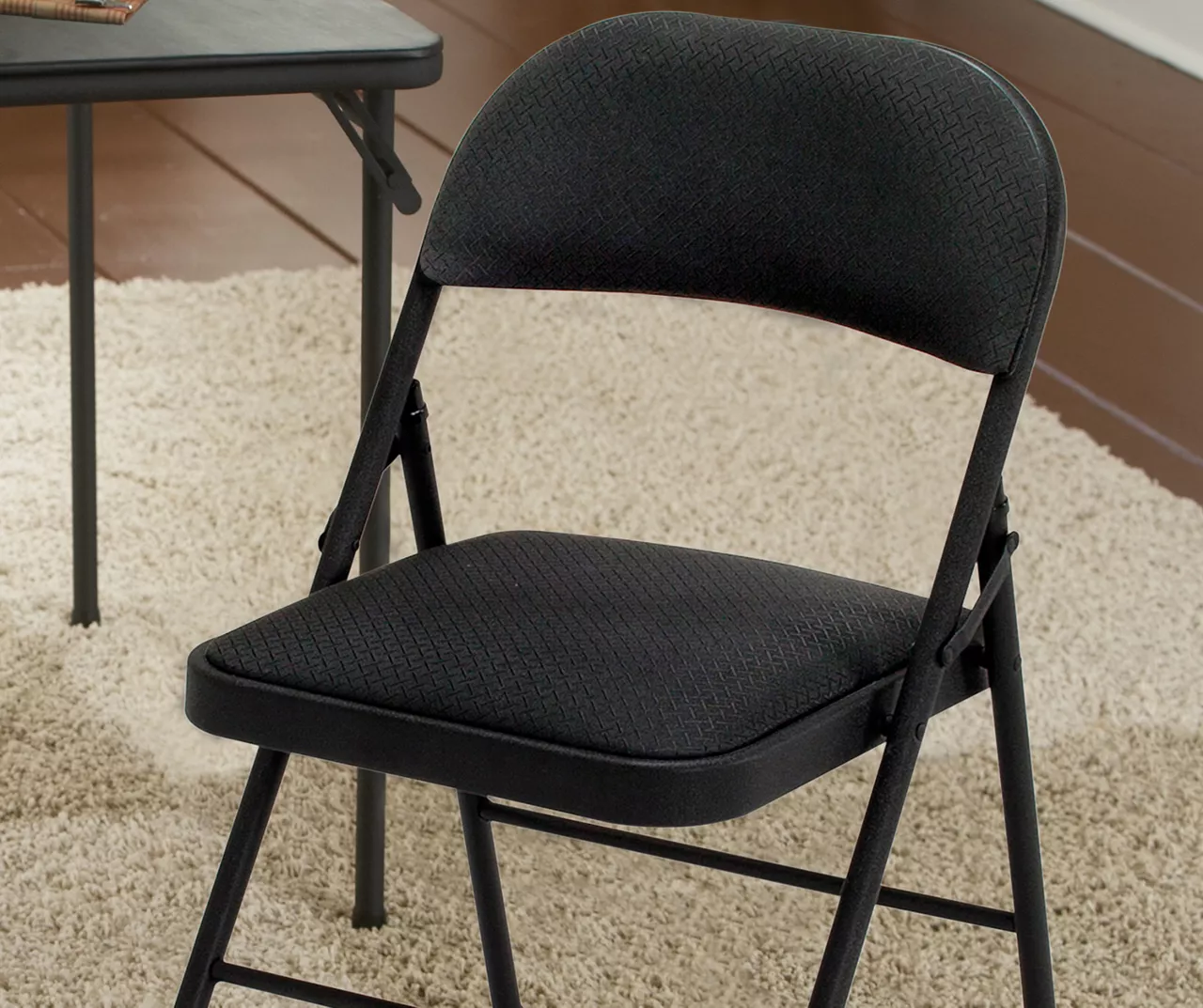 COSCO Black Padded Fabric Folding Chair - Image 3