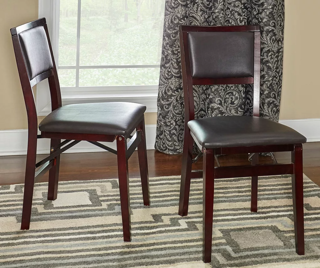 Brown Classic Open Back Folding Chairs, 2-Pack - Image 13