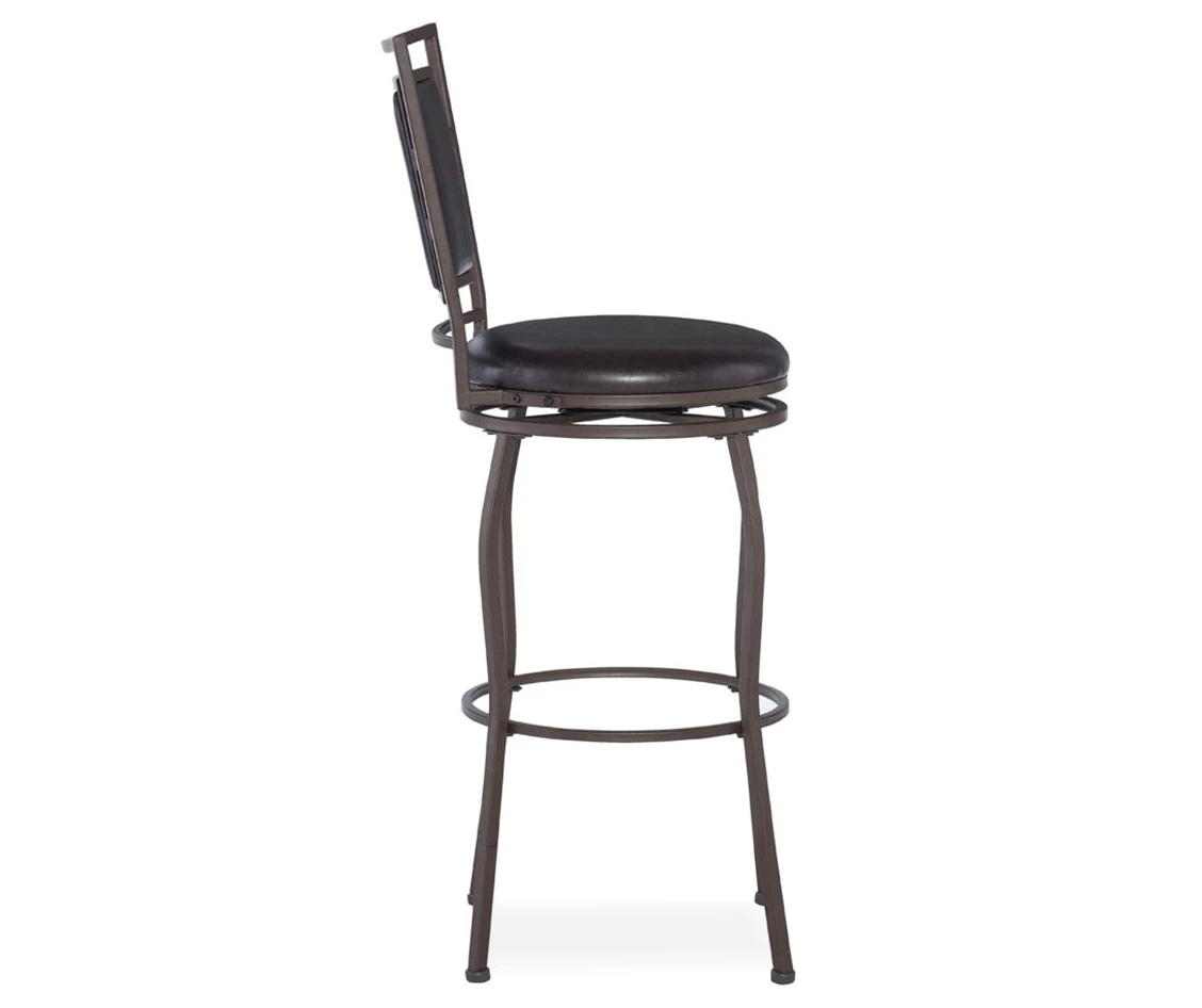 Black Adjustable Swivel Seat Barstool - Image 2