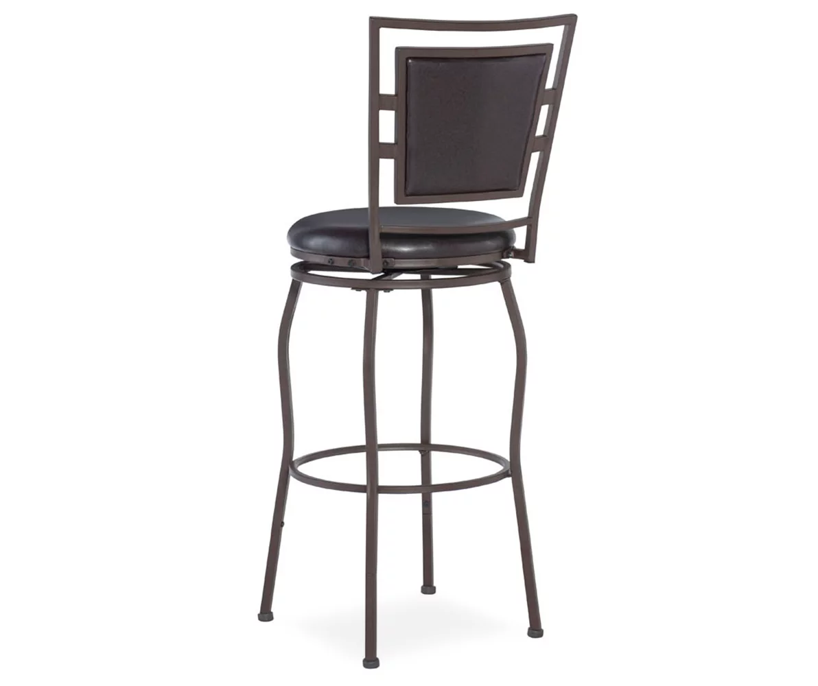 Black Adjustable Swivel Seat Barstool