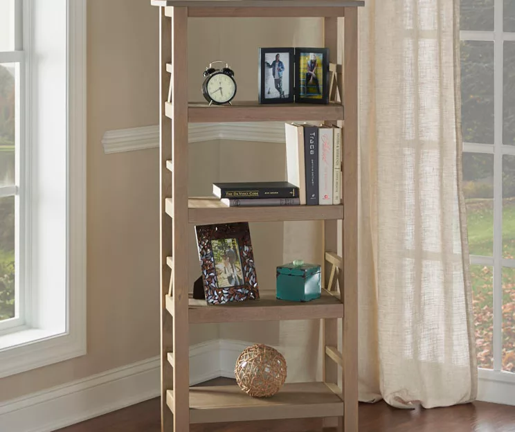 Rockford Rustic Gray 4-Shelf Bookcase - Image 3
