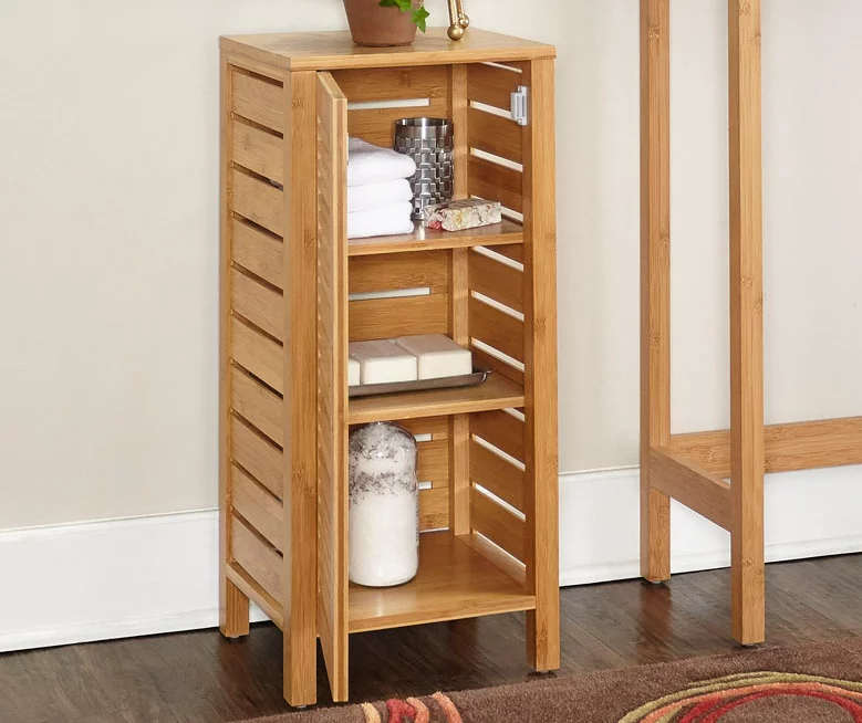 Pierce Bamboo Single Door Floor Cabinet - Image 12