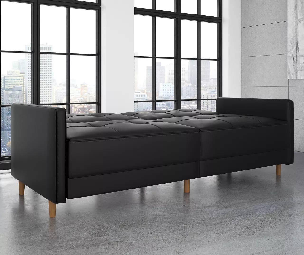 Ameriwood Avianna Faux Leather Coil Futon - Image 7