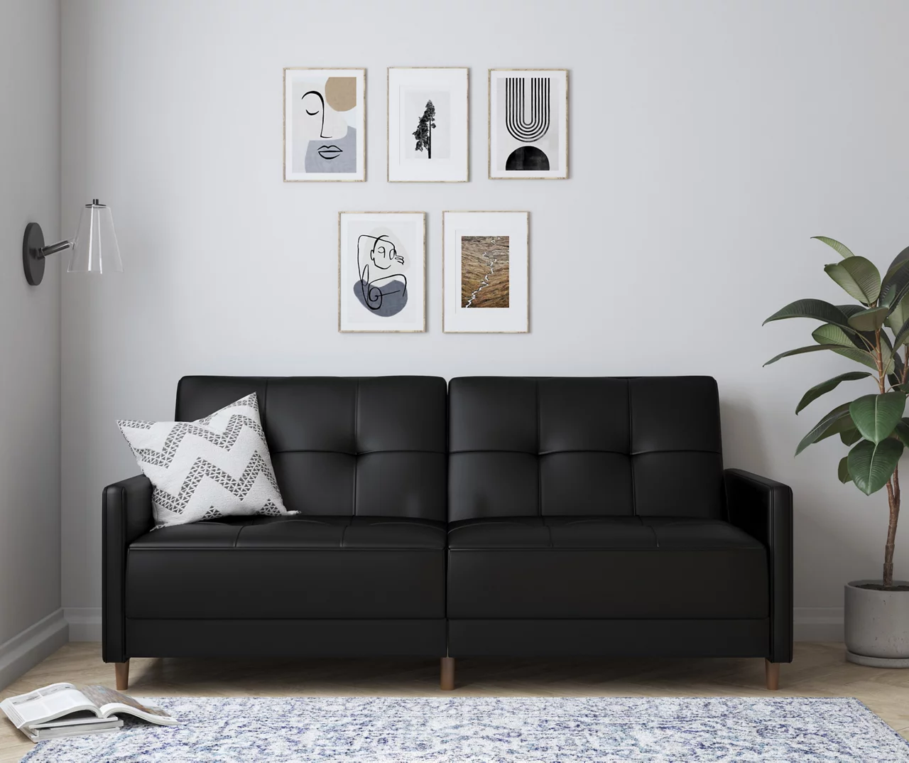 Ameriwood Avianna Faux Leather Coil Futon - Image 11