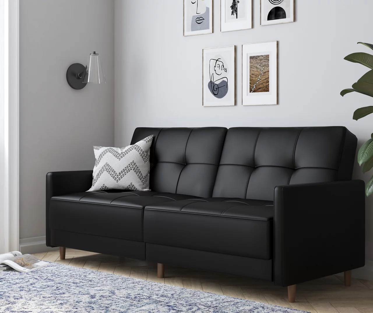 Ameriwood Avianna Faux Leather Coil Futon - Image 13