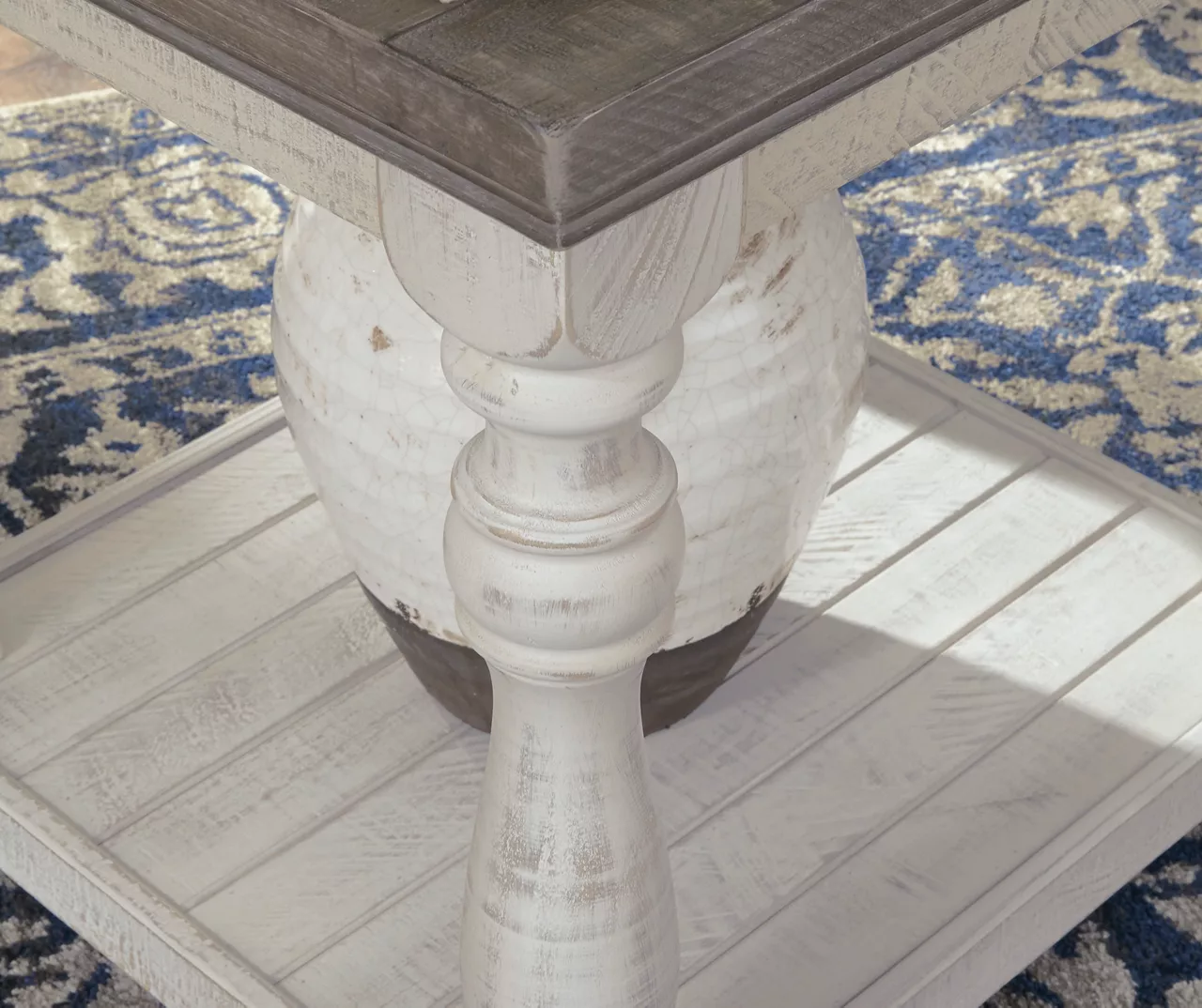 Havalance Gray & White Two-Tone End Table - Image 3