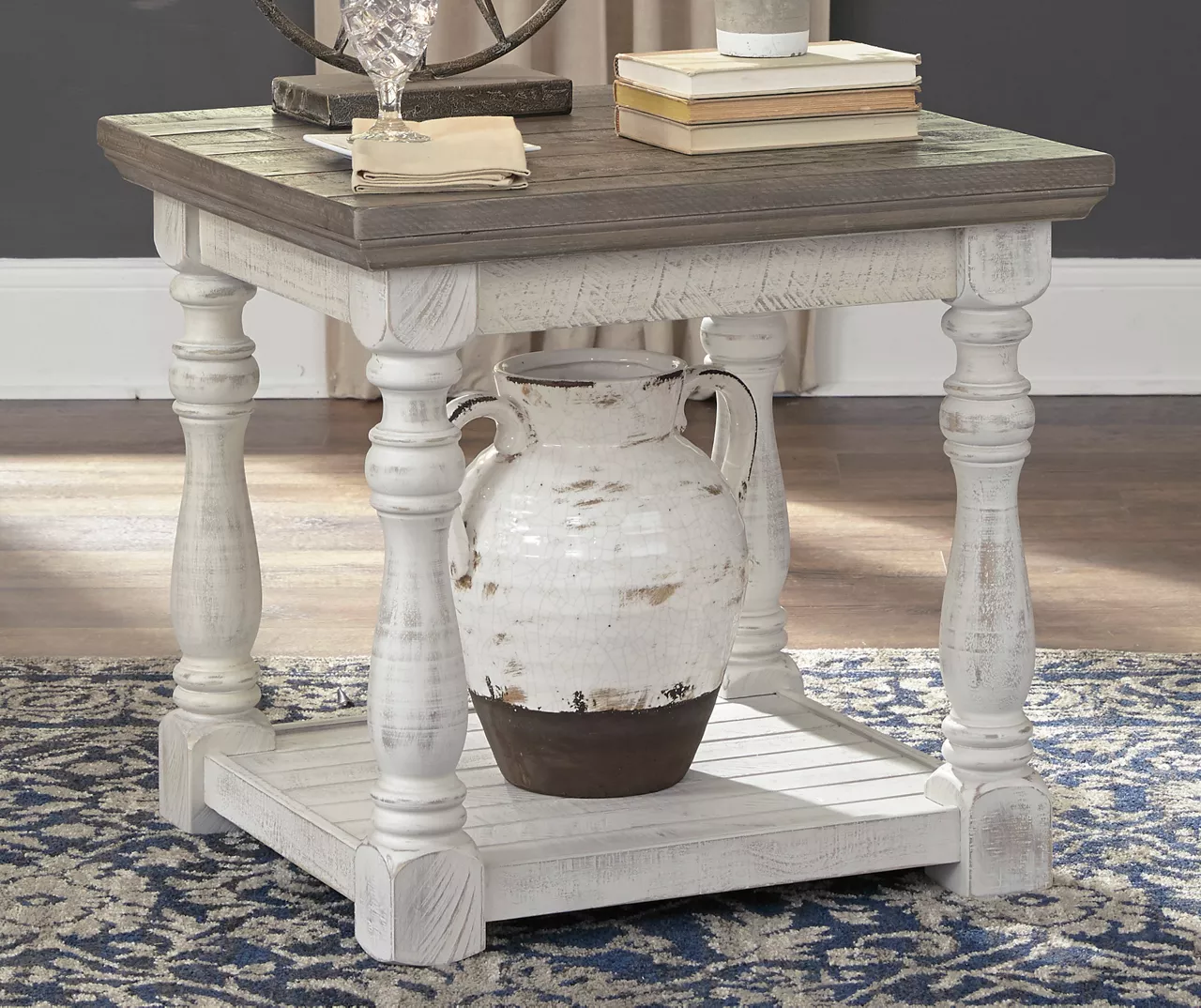 Havalance Gray & White Two-Tone End Table - Image 2