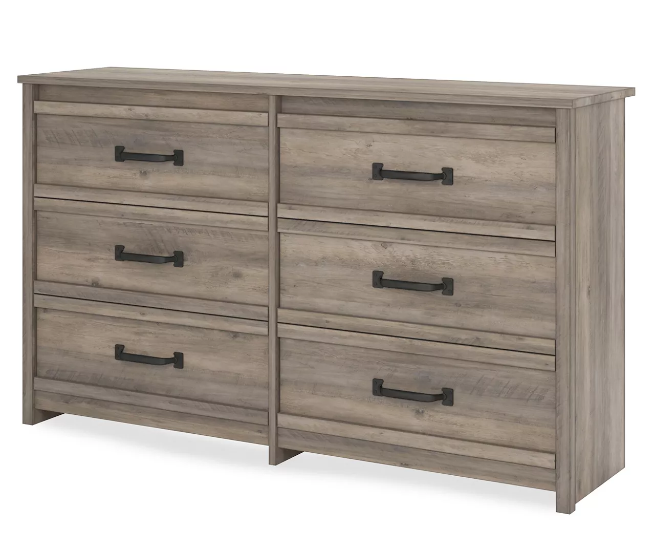 Duncan Gray Oak 6-Drawer Dresser - Image 6