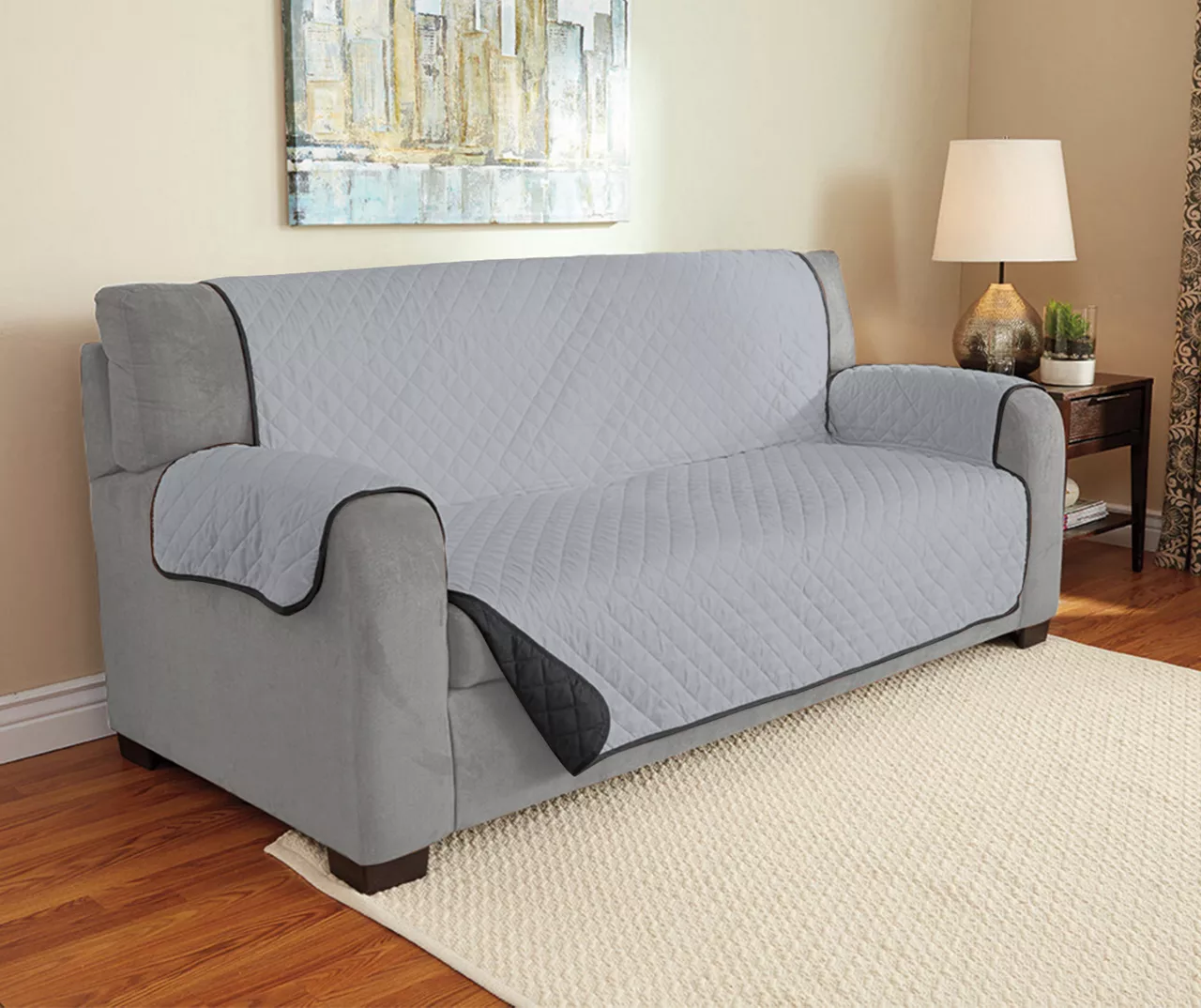 Gray Reversible Sofa Furniture Protector
