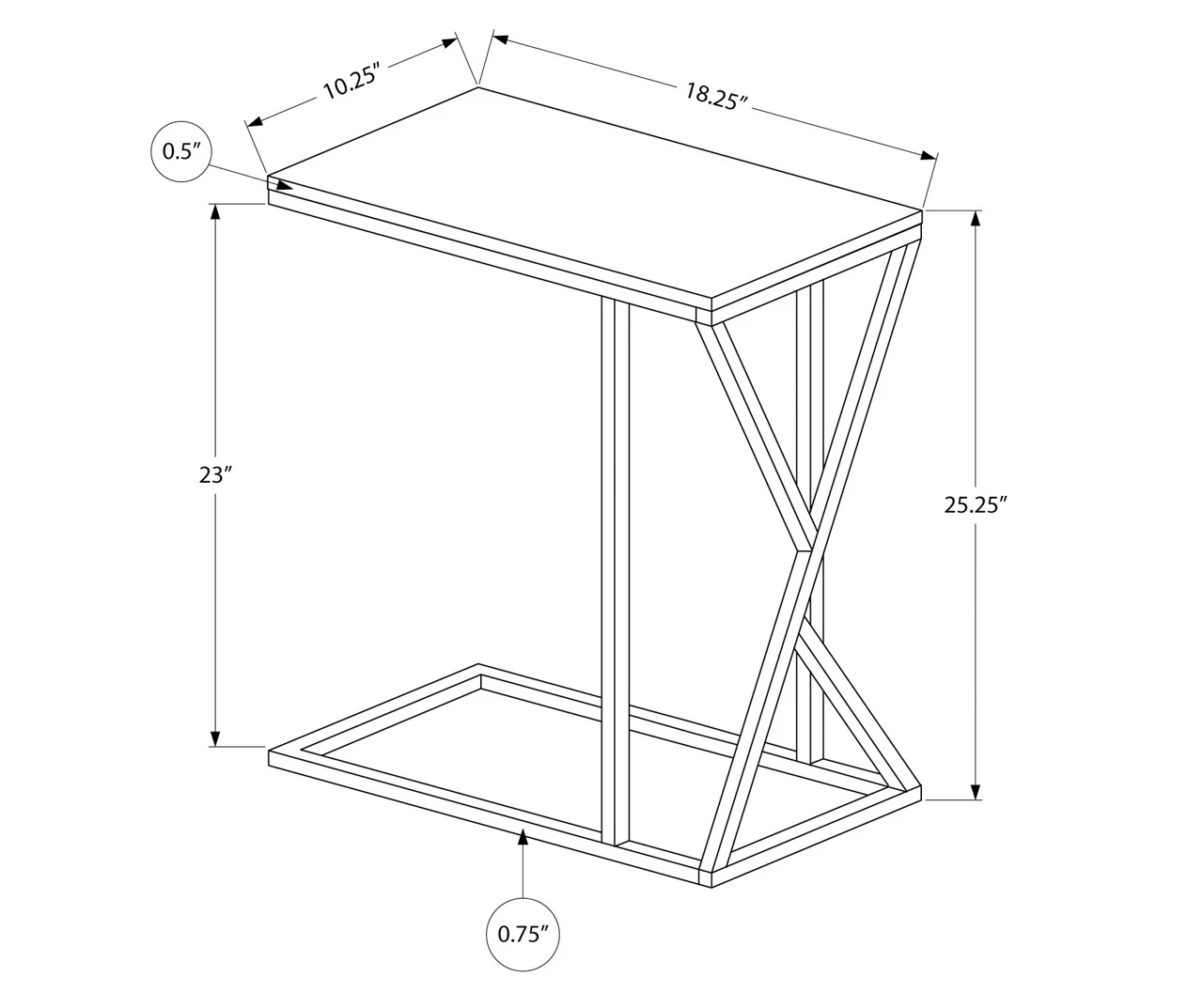 Monarch Crisscross C End Table - Image 9