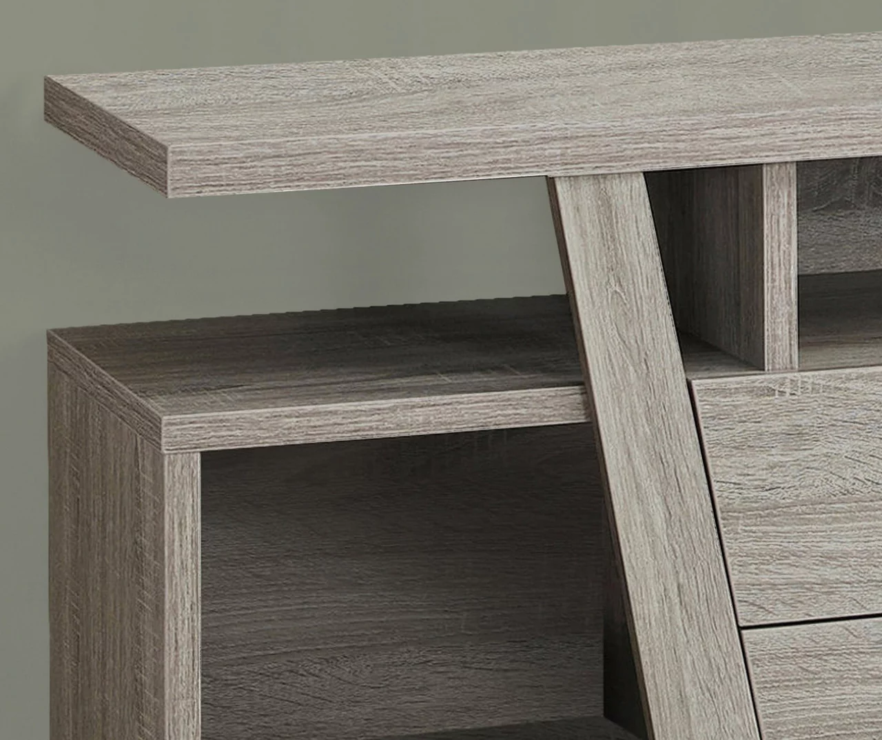 60" Dark Taupe 2-Drawer TV Stand - Image 3