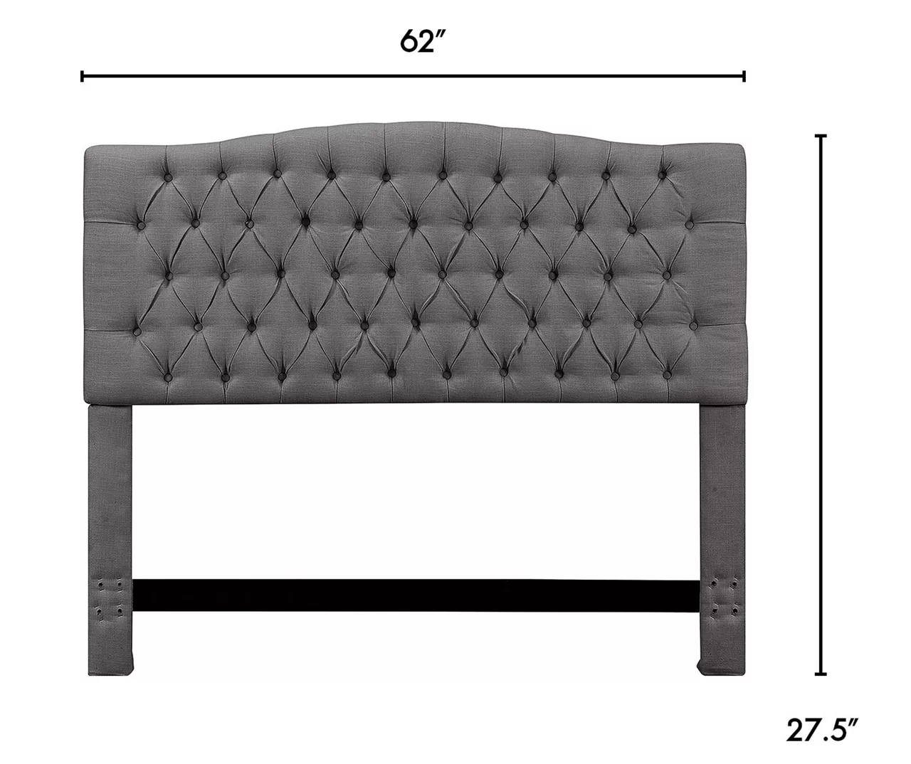 Gray Celeste Upholstered Queen Headboard - Image 5