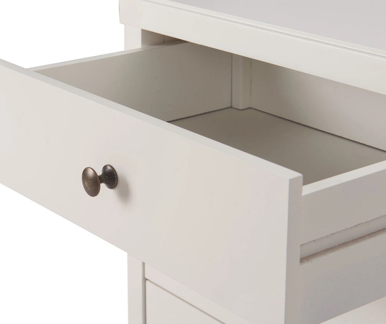 White Finley Wood 3-Drawer Nightstand - Image 10