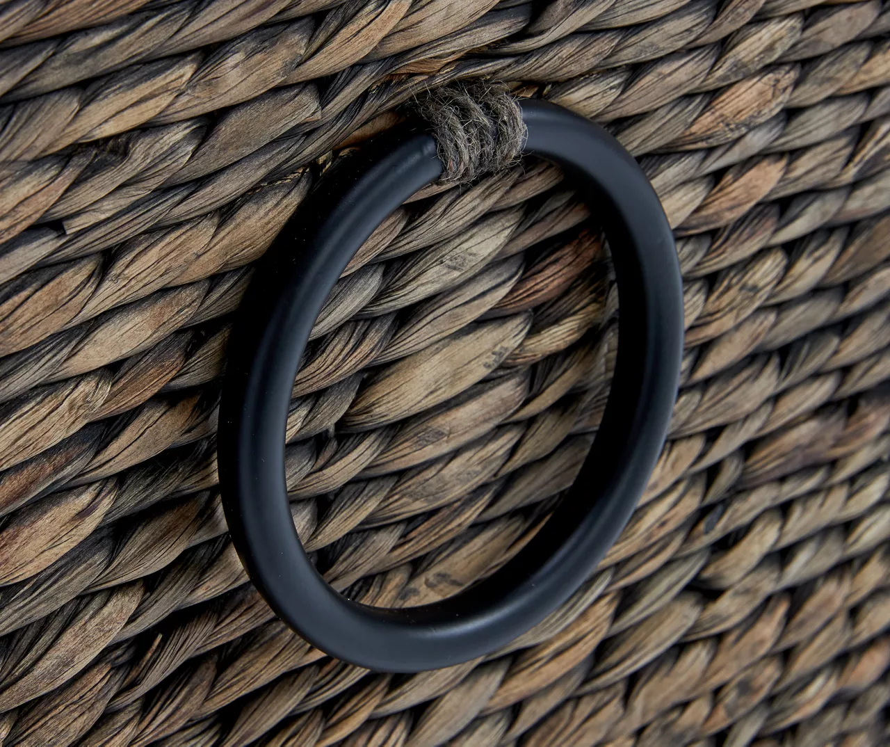 Rustic Black Wicker Storage Trunk - Image 10