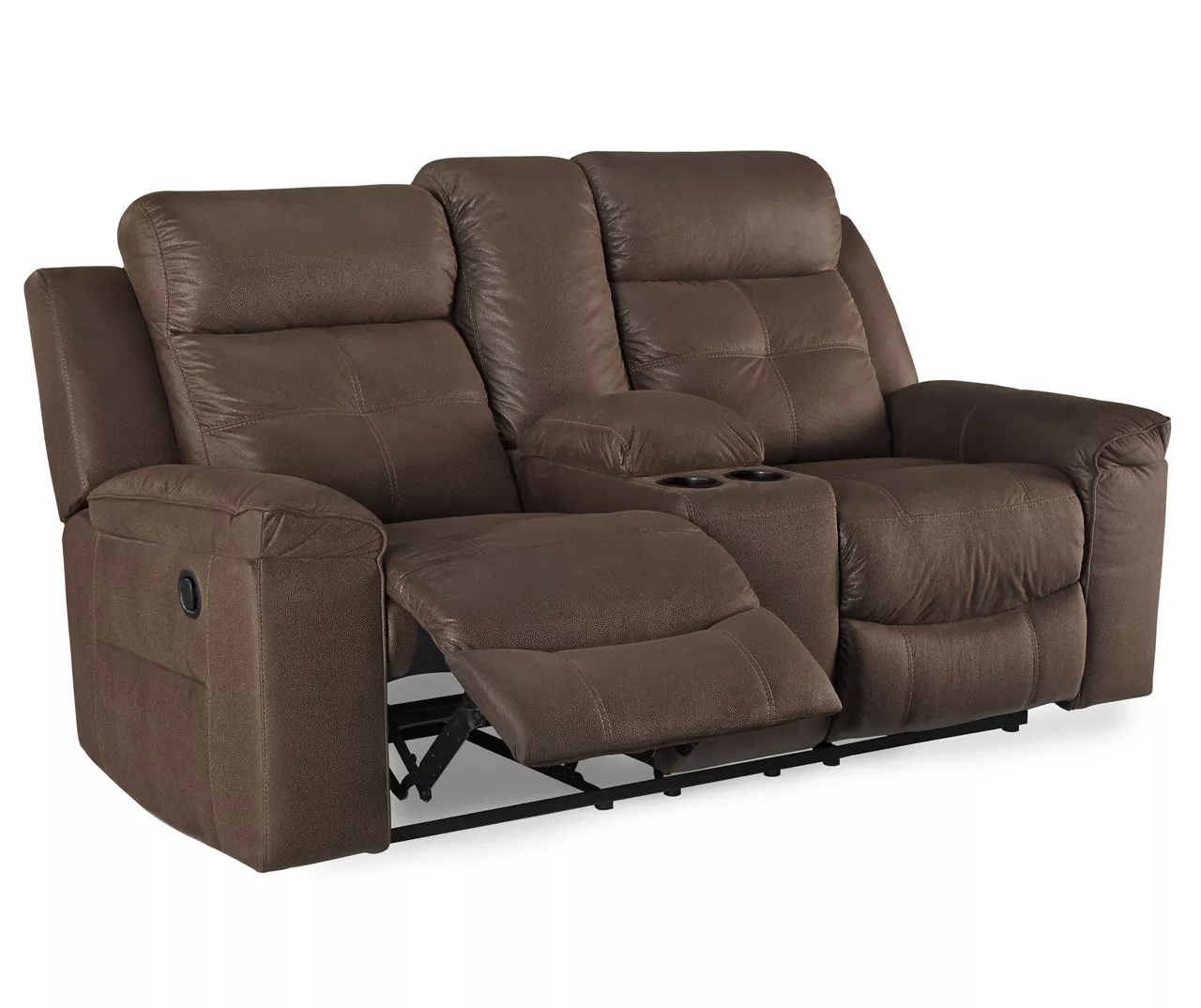 Jesolo Coffee Brown Reclining Console Loveseat - Image 3