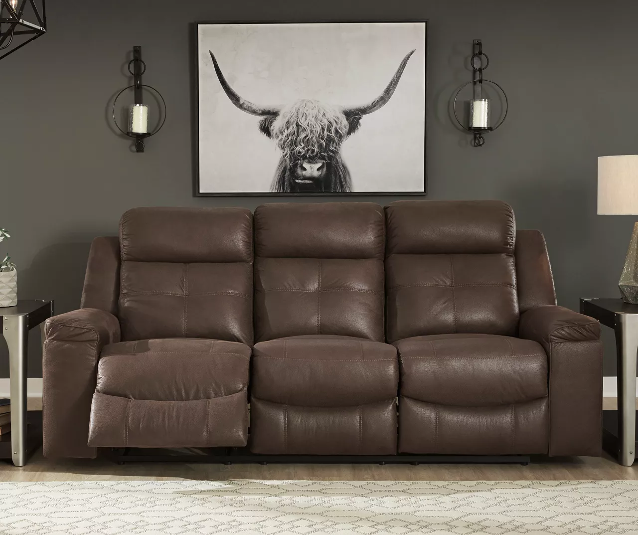 Jesolo Coffee Reclining Sofa - Image 5