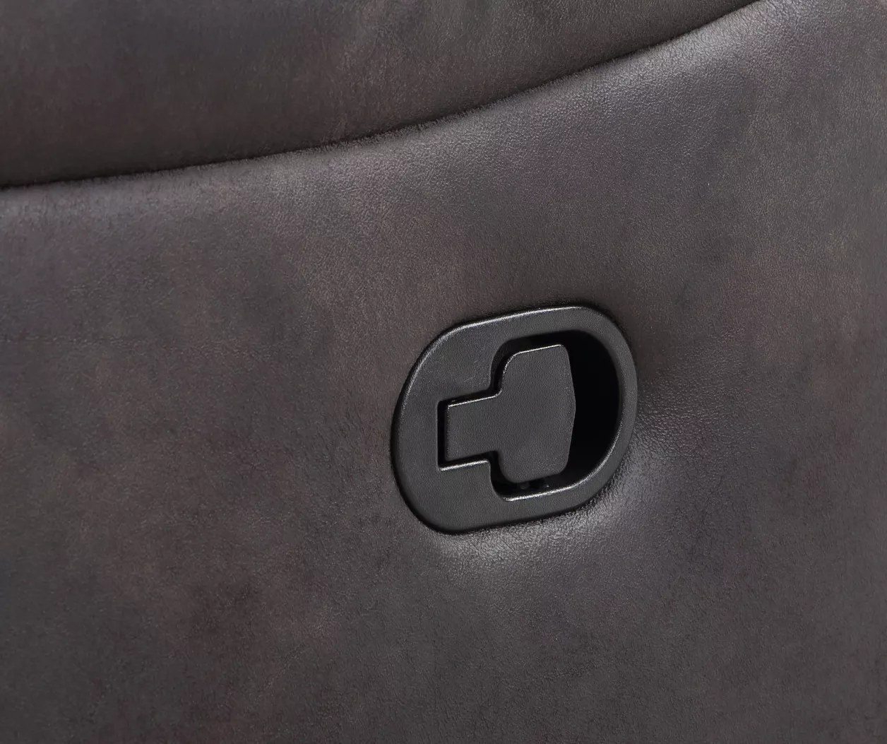New Albany Dark Graphite Leather Look Micro Suede Swivel Reclining Glider - Image 6