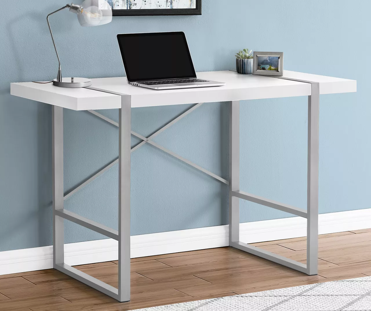 Monarch Paneled Metal Computer Desk - Image 7