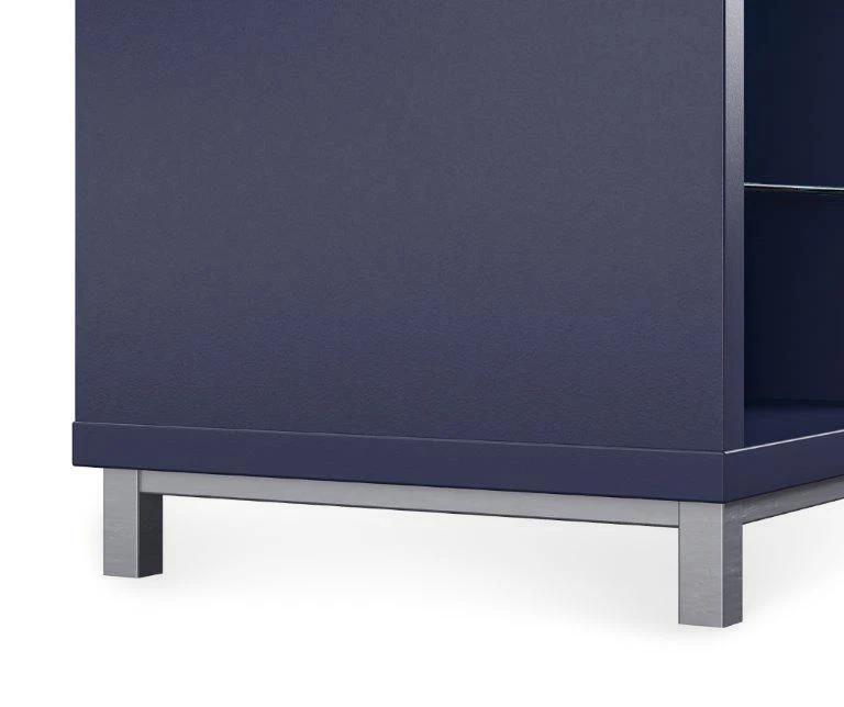 70" Intrepid Navy Deluxe Electric Fireplace Console - Image 4