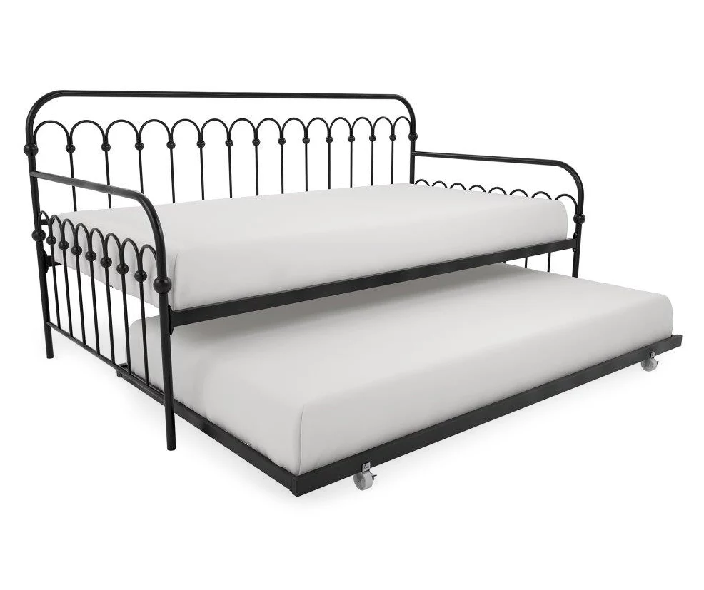 Bright Pop Black Metal Twin Daybed & Trundle - Image 4