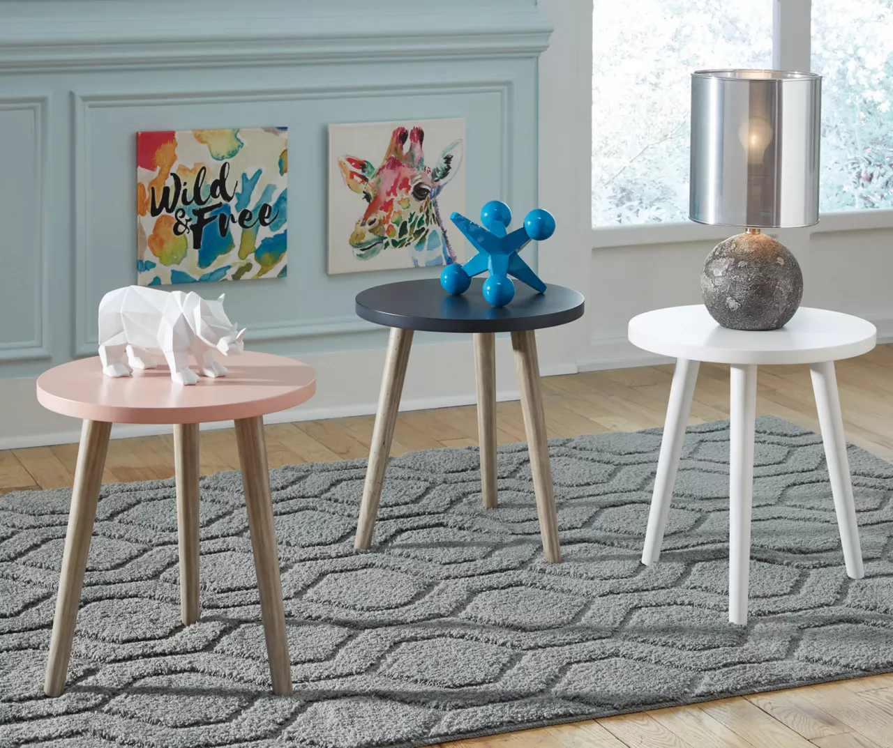 Fullersen Dark Blue Accent Table - Image 4