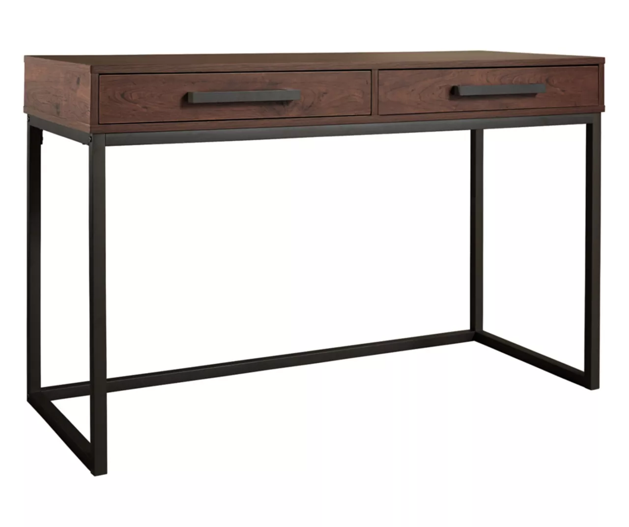 Horatio Brown & Gunmetal Wood Desk