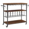 Patrick 2-Tier Wood & Metal Wine Cart