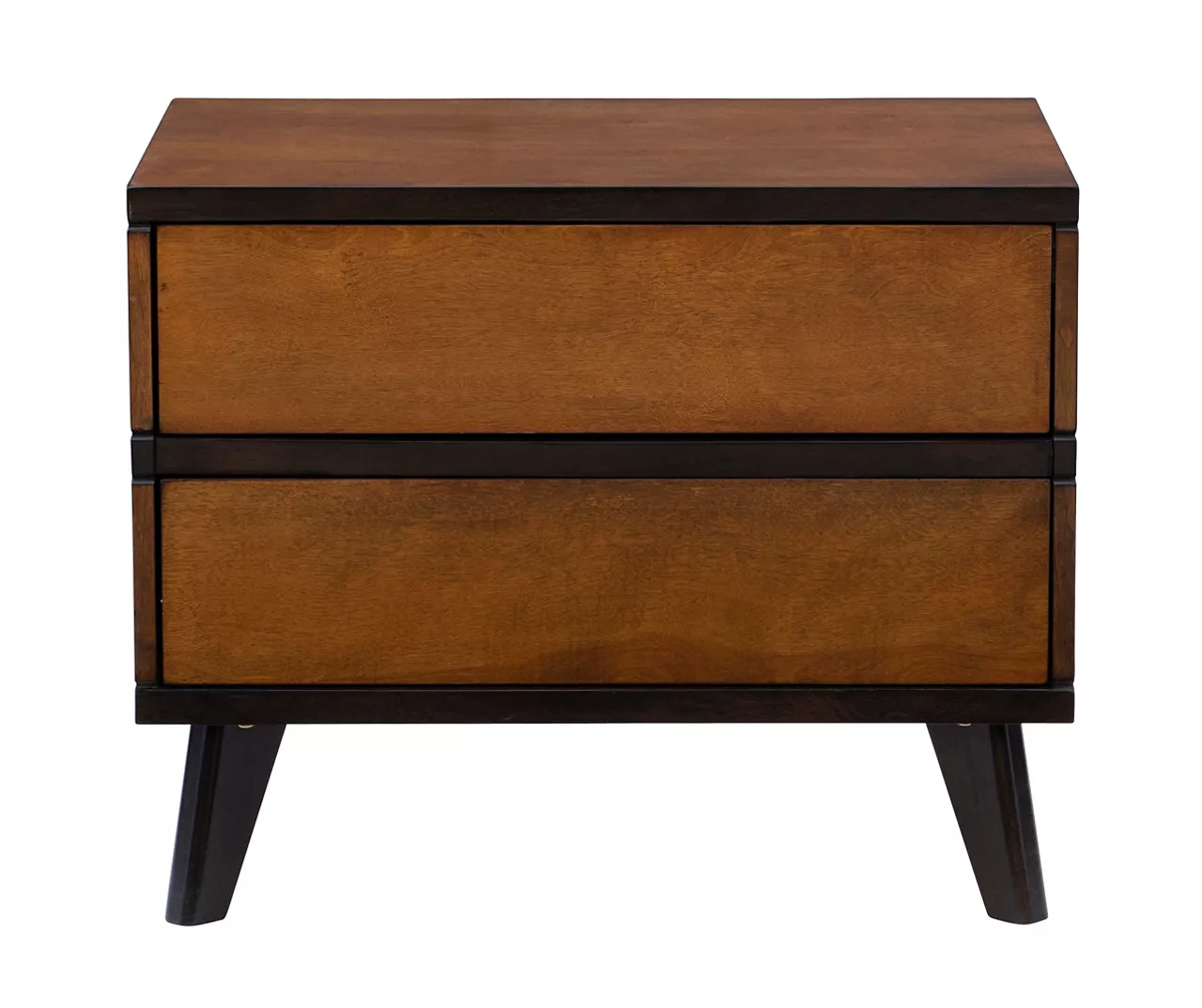 Manhattan Walnut 2-Drawer Mid-Century Wood Nightstand - Image 6