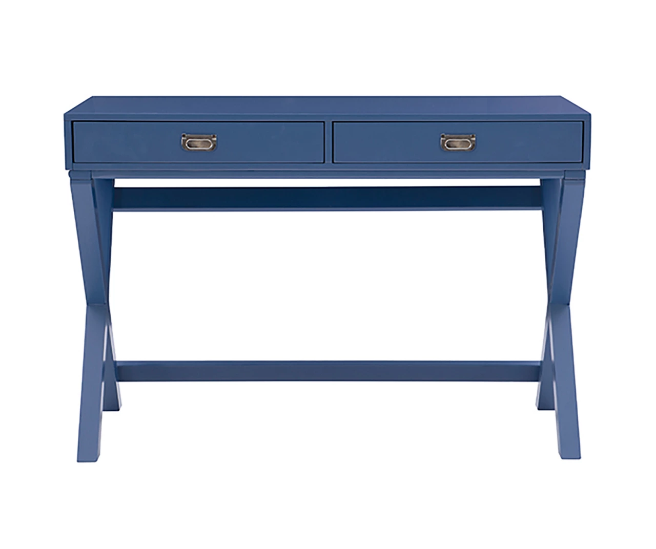 Kari Navy Blue 2-Drawer Campaign Desk - Image 2