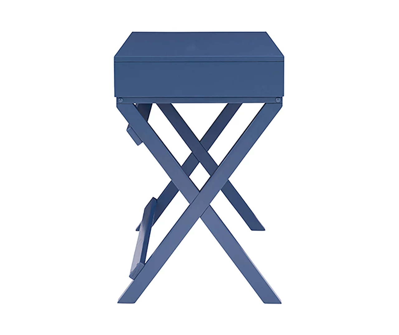 Kari Navy Blue 2-Drawer Campaign Desk - Image 3