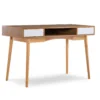 Nate Ash & White 2-Drawer Writing Desk