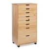 Craft Mate Natural Wood 8-Drawer Rolling Storage Cart