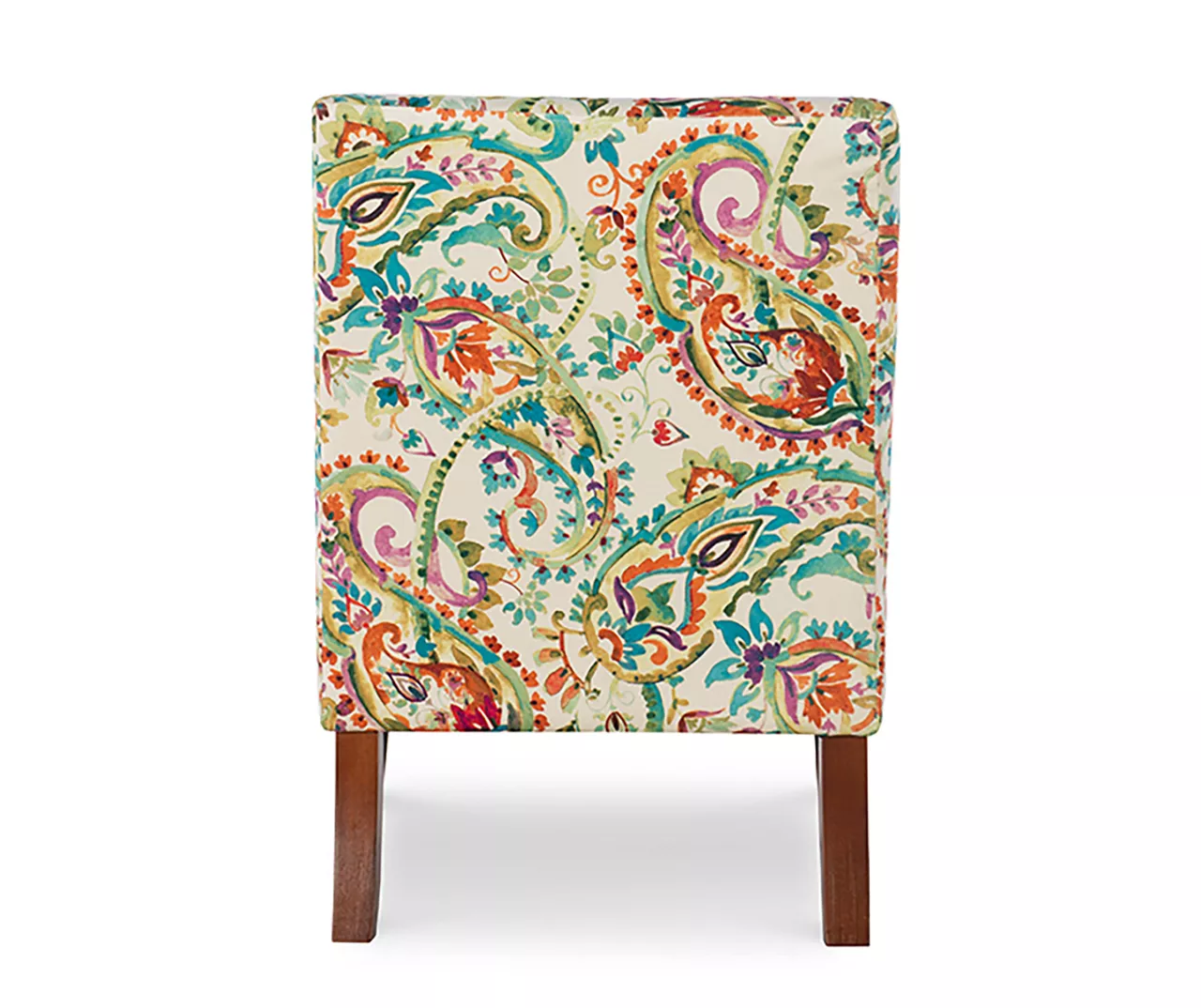 Danna Multicolor Upholstered Paisley Curved Back Slipper Chair - Image 5
