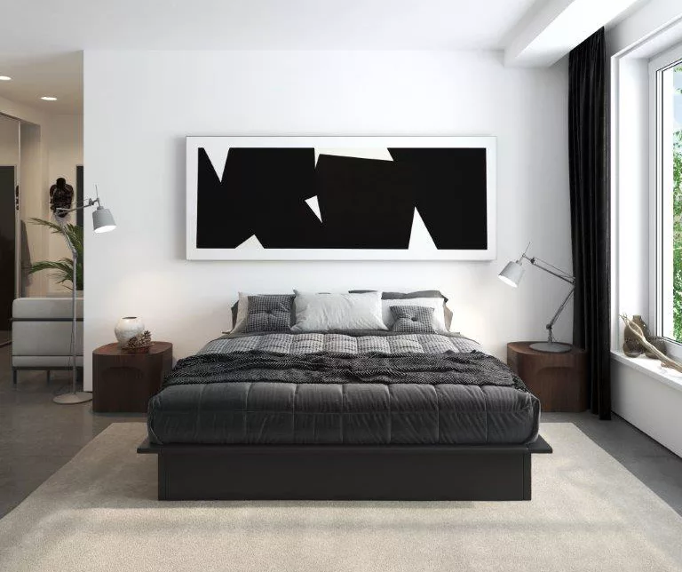 DHP Micah Black Faux Leather King Platform Bed - Image 2