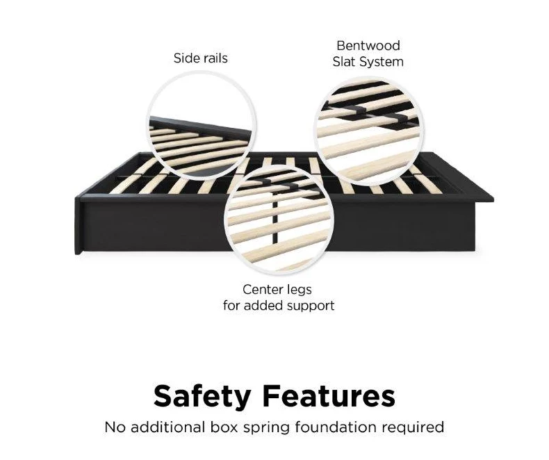 DHP Micah Black Faux Leather King Platform Bed - Image 5