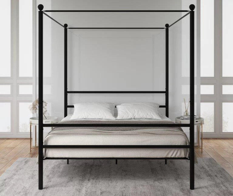 DHP Kate Black Metal Full Canopy Bed - Image 3