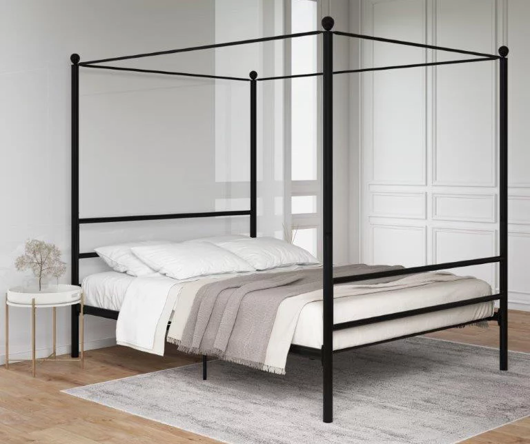 DHP Kate Black Metal Full Canopy Bed - Image 4