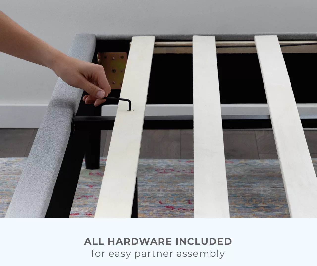 Isabelle Stone Upholstered Twin Wingback Bed - Image 6