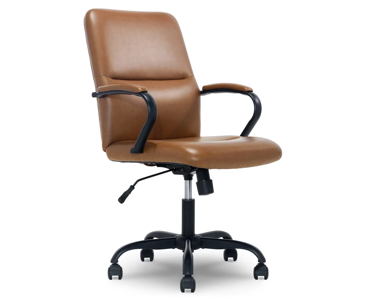 Camel Brown Vegan Leather Office Chair - Image 2