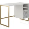 Scarlett White Pedestal Desk