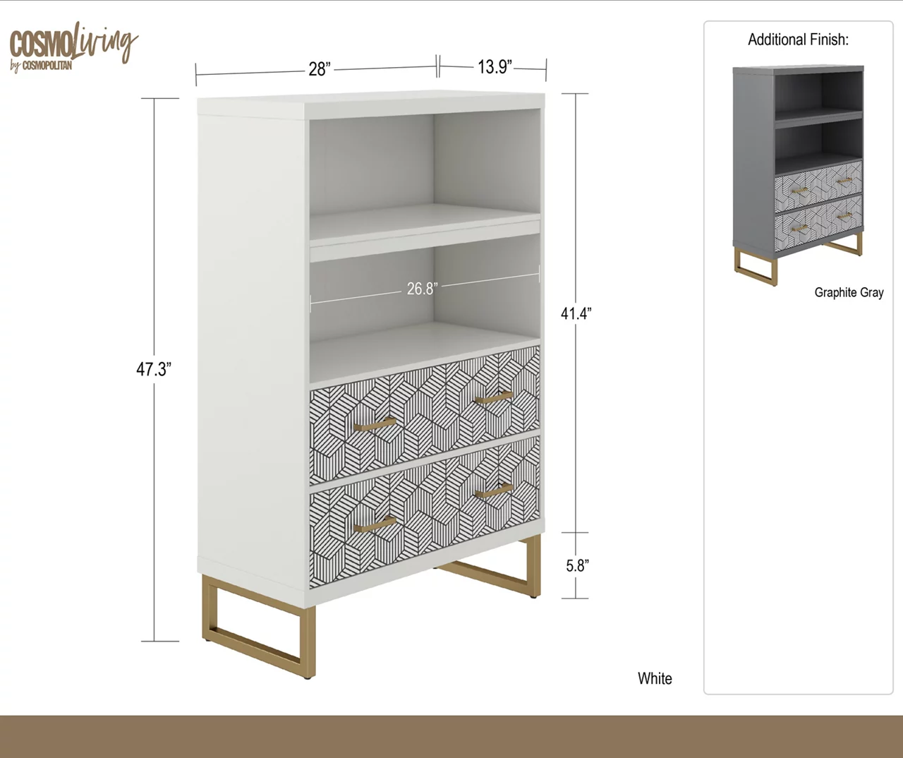 CosmoLiving Scarlett Bookcase - Image 8