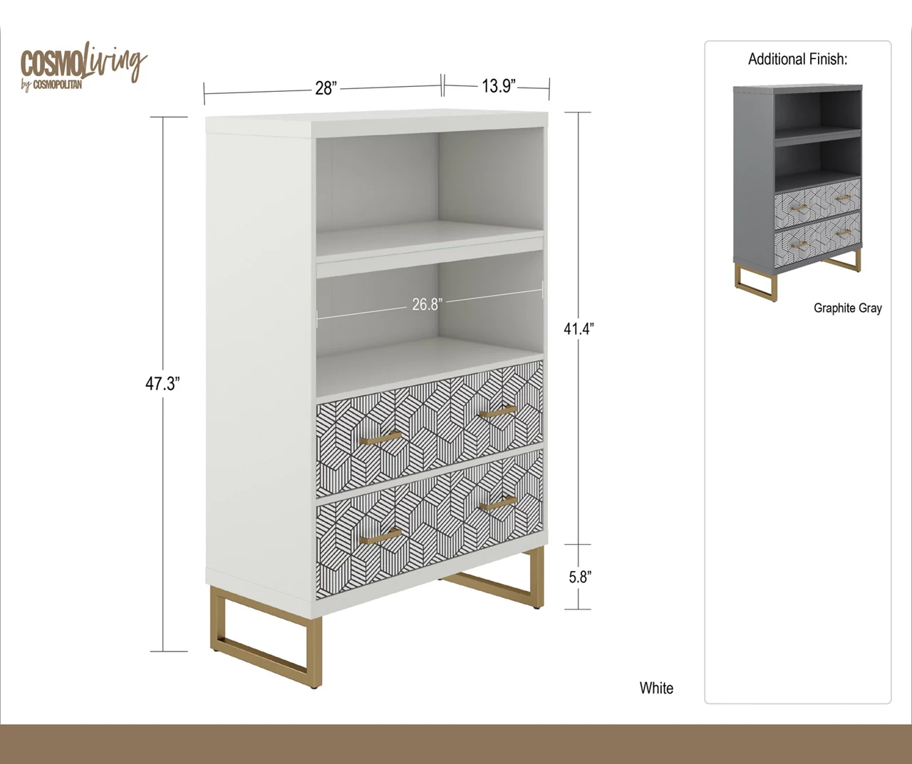 CosmoLiving Scarlett Bookcase - Image 6