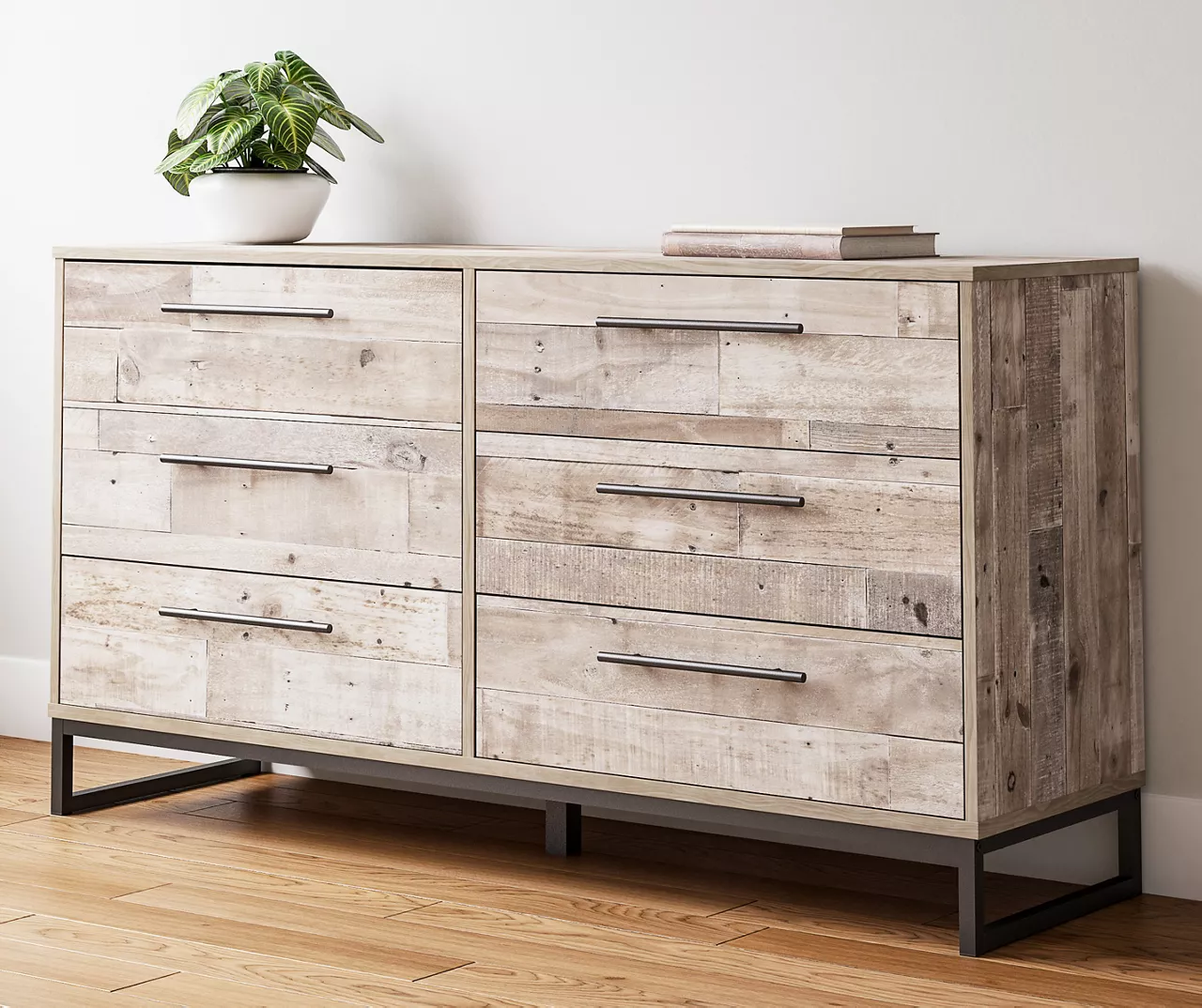 Neilsville Whitewash 6-Drawer Dresser - Image 5