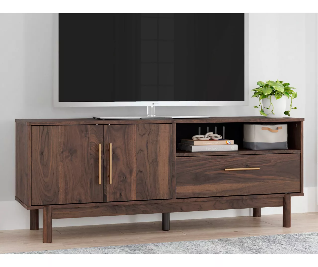 59" Calverson Mocha TV Stand - Image 7