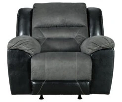 Earhart Slate Faux Leather Rocker Recliner