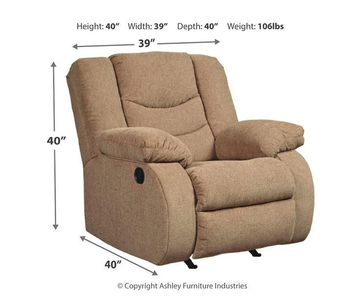 Tulen Mocha Rocker Recliner - Image 3