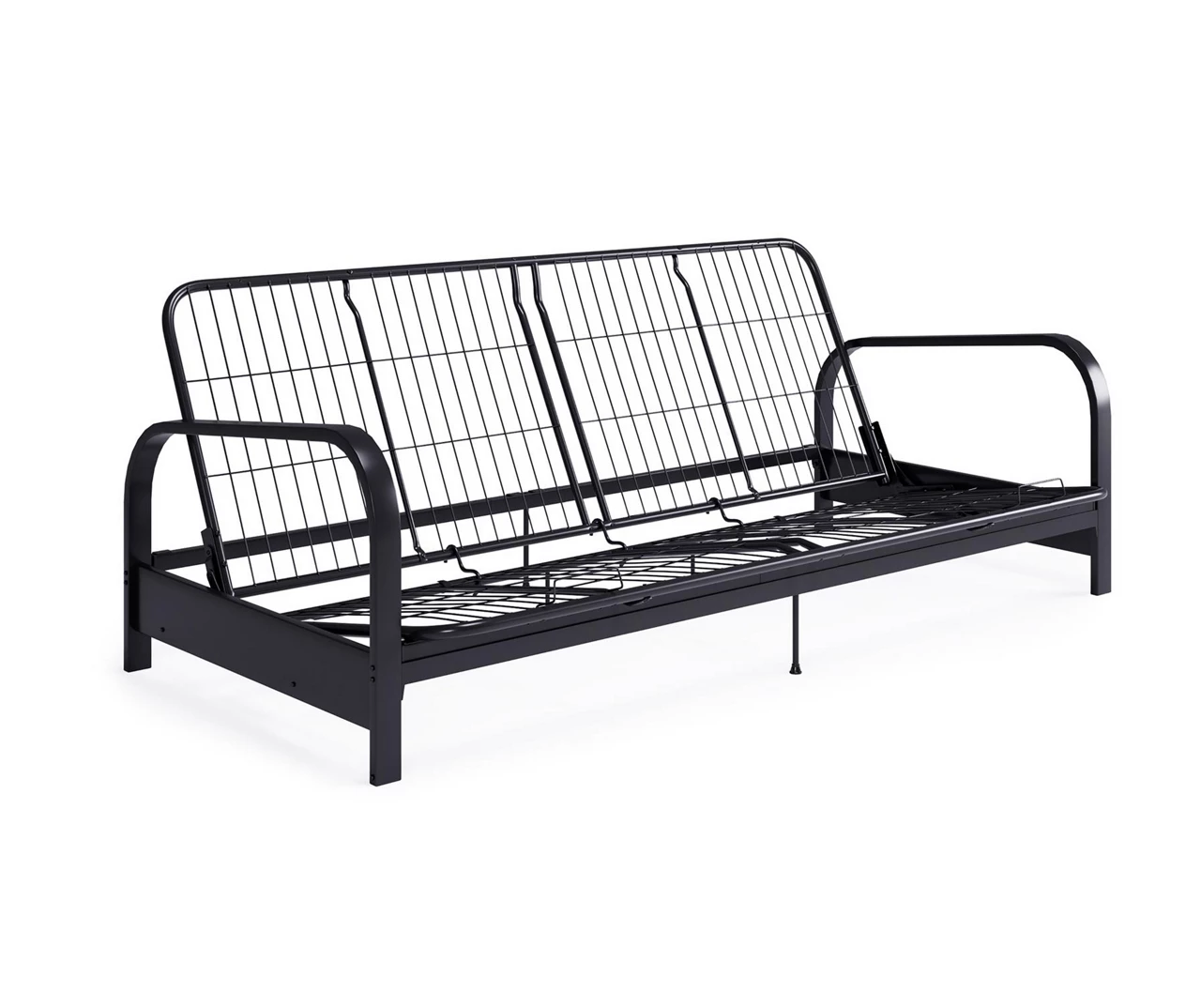DHP Elbern BlackĀ Metal Futon With Black Microfiber Cover - Image 7