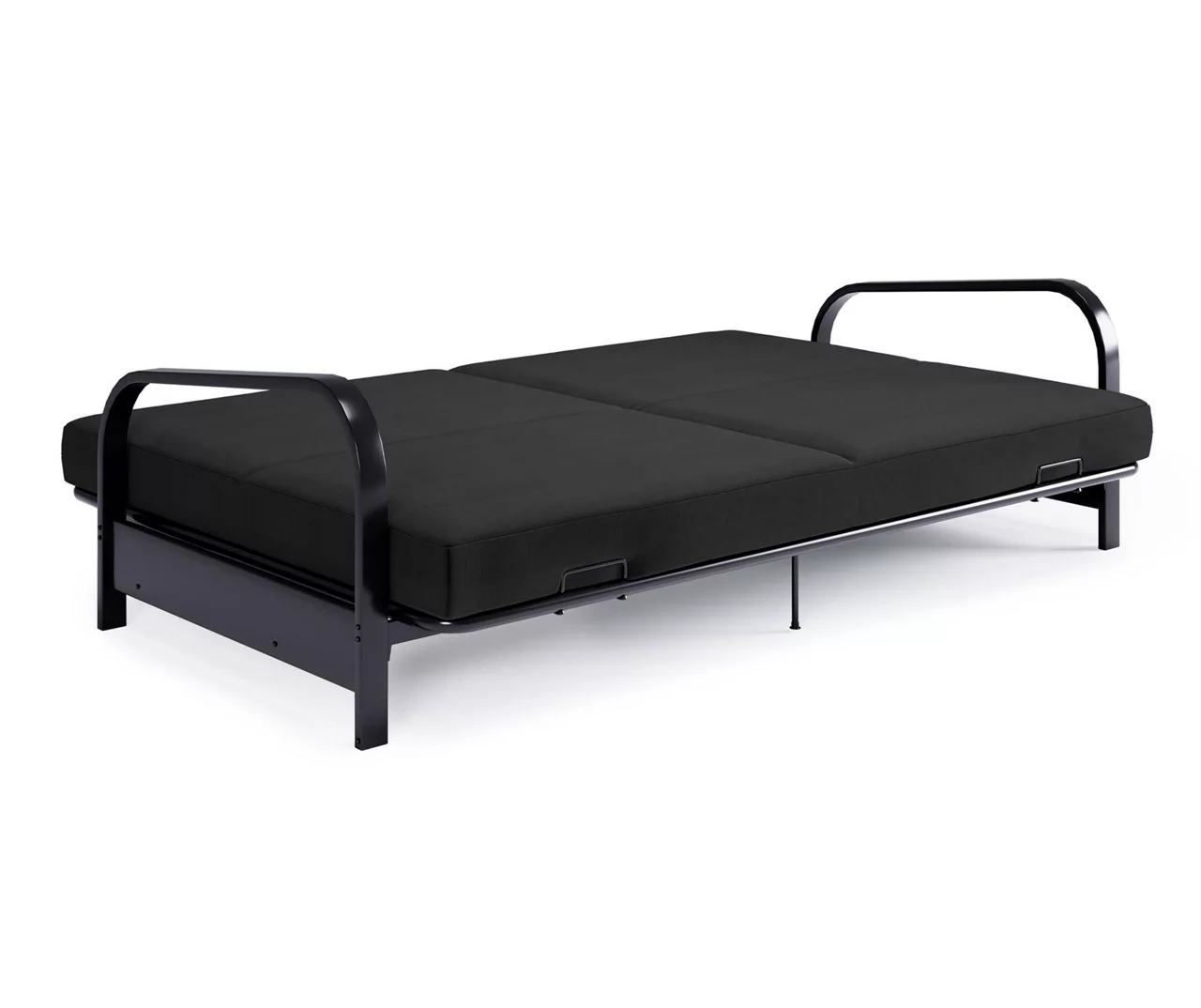 DHP Elbern BlackĀ Metal Futon With Black Microfiber Cover - Image 2