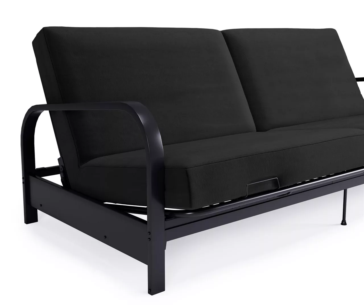 DHP Elbern BlackĀ Metal Futon With Black Microfiber Cover - Image 5