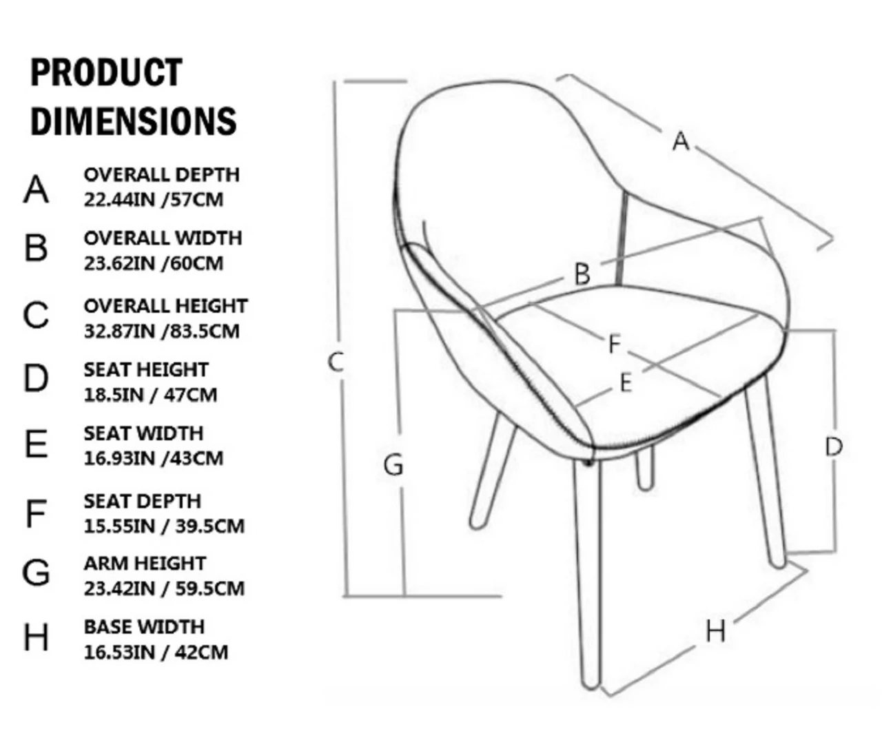 Glitzhome Mid-Century Modern Faux Leather Dining Chairs, 2-Pack - Image 11